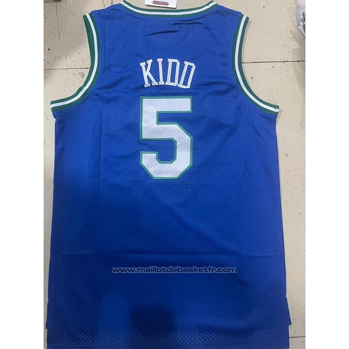 Maillot Dallas Mavericks Jason Kidd #5 Mitchell & Ness 1994-95 Bleu